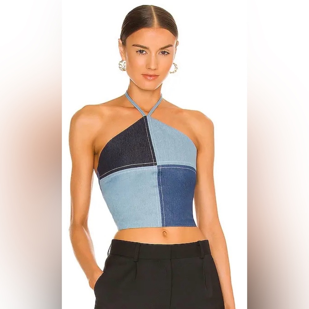 MUSIER PARIS Yuma Top In Blue denim size 36